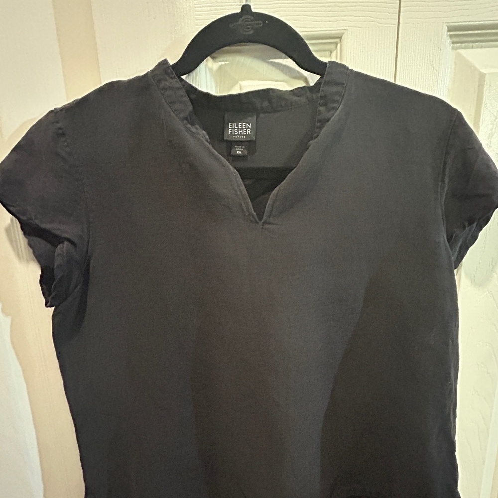 Eileen Fisher Linen & Silk short sleeve top
